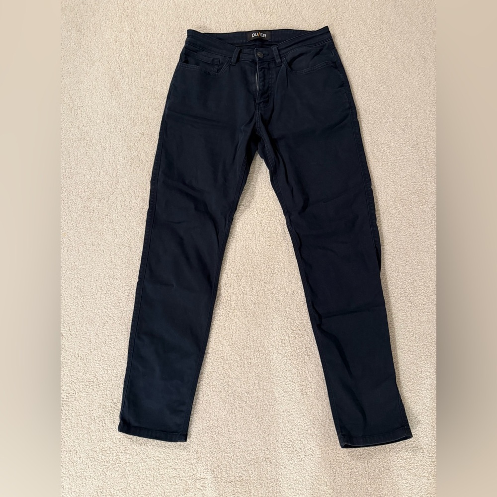 DU/ER -  Mens Pants T2X Slim Fit - Navy Blue - 32x20